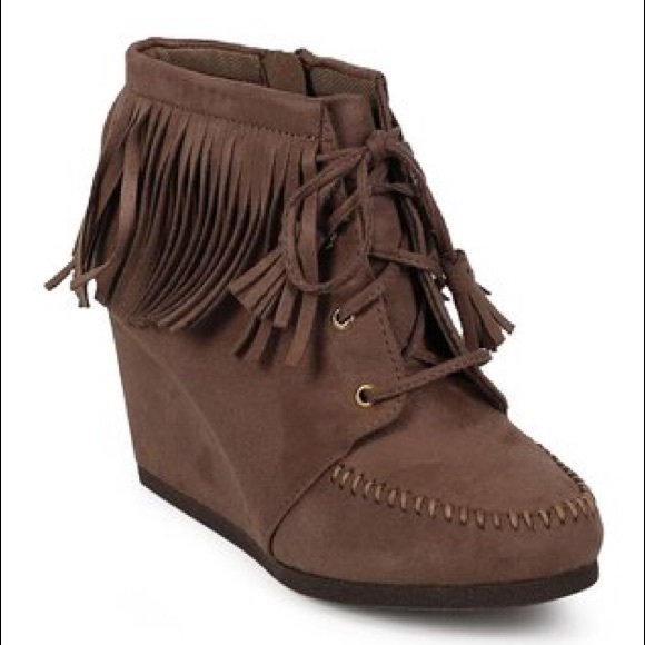 moccasin wedge booties